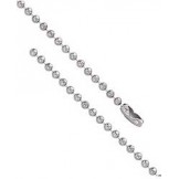Nickel Plated Bead Chain 2.3mm 24" - 100 pack